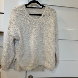 cozy knitted white sweater from Altar’d State